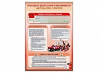 Стенд "Порядок действий работников школы при пожаре" - «globural.ru» - Донецк