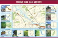 Таблица демонстрационная "Условные знаки плана местности" (винил 100x140) - «globural.ru» - Донецк