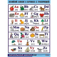 Таблица демонстрационная "Английский алфавит в картинках"(100x140) - «globural.ru» - Донецк