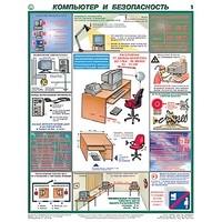 Плакаты "Компьютер и безопасность" (2 листа, размер 450х600) - «globural.ru» - Донецк
