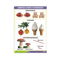 Таблица демонстрационная "Одинаковый, похожий и противоположный" (винил 70x100) - «globural.ru» - Донецк