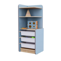 Угловой шкаф с ящиками из коллекции мебели «НЕГА» (цвет голубой) - «globural.ru» - Донецк